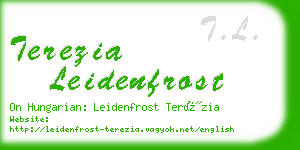 terezia leidenfrost business card